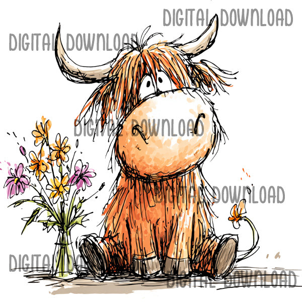 Highland Cow Digital Download - Brunaidh