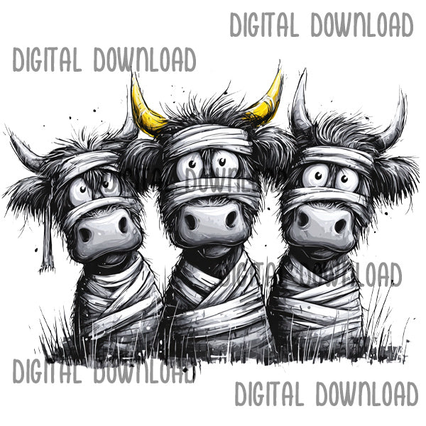 Highland Cow Digital Download - I Want My Mummy