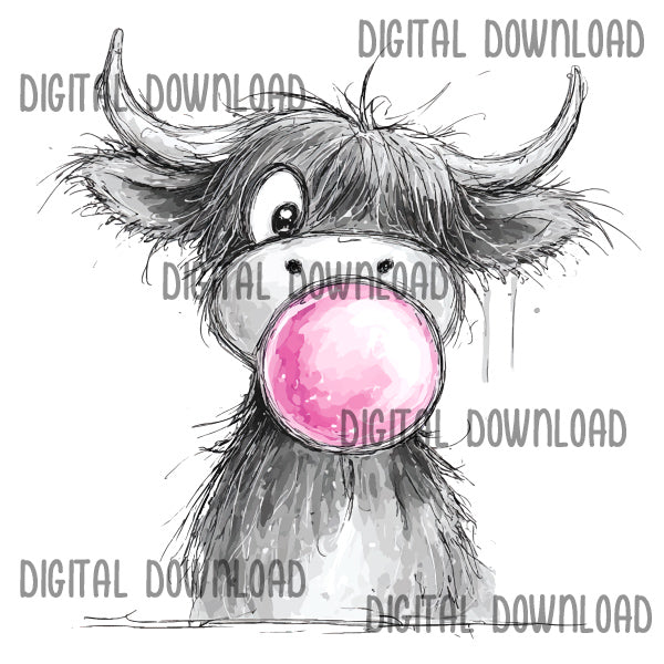 Highland Cow Digital Download - Pop