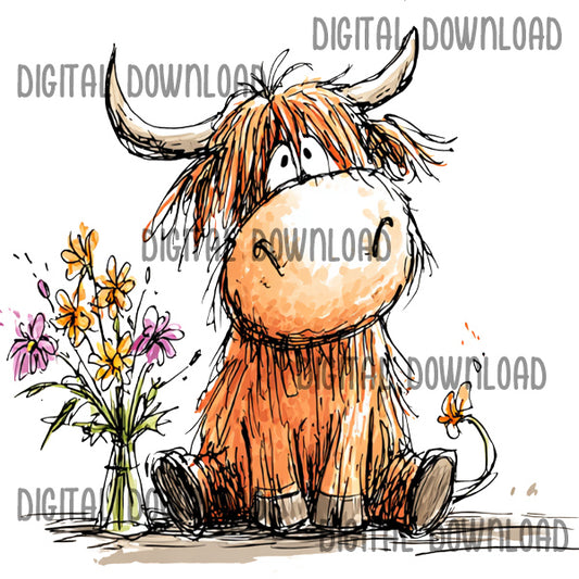 Highland Cow Digital Download - Brunaidh