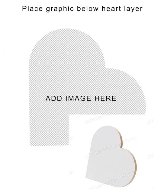Large MDF Heart Template PSD & PNG