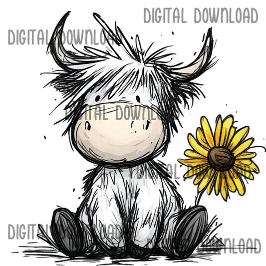 Highland Cow Digital Download - Sunny McMoo