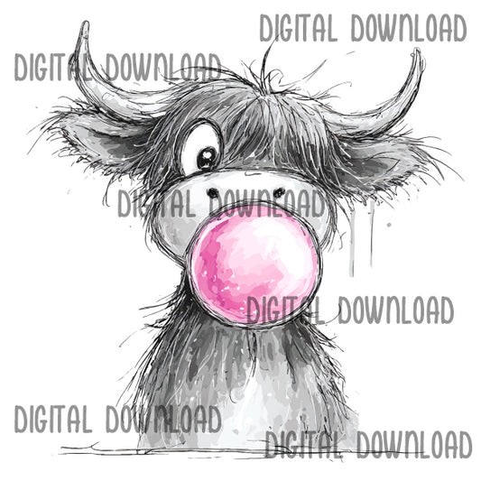 Highland Cow Digital Download - Pop